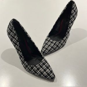 Ann Taylor LOFT Tweed shoes - black & white